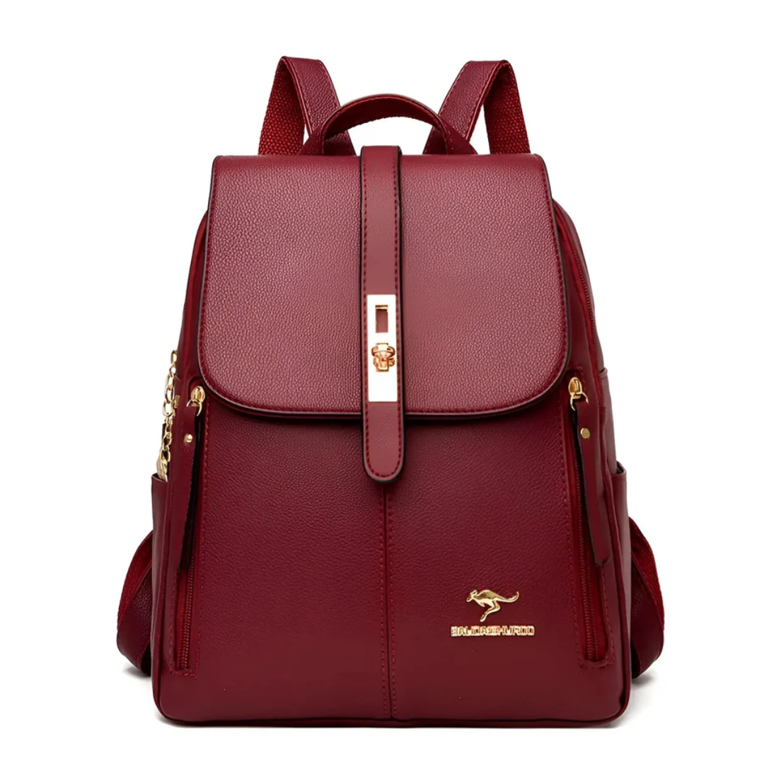 Elegant dame taske | rummeligt design - rød/blå/sort bordeaux