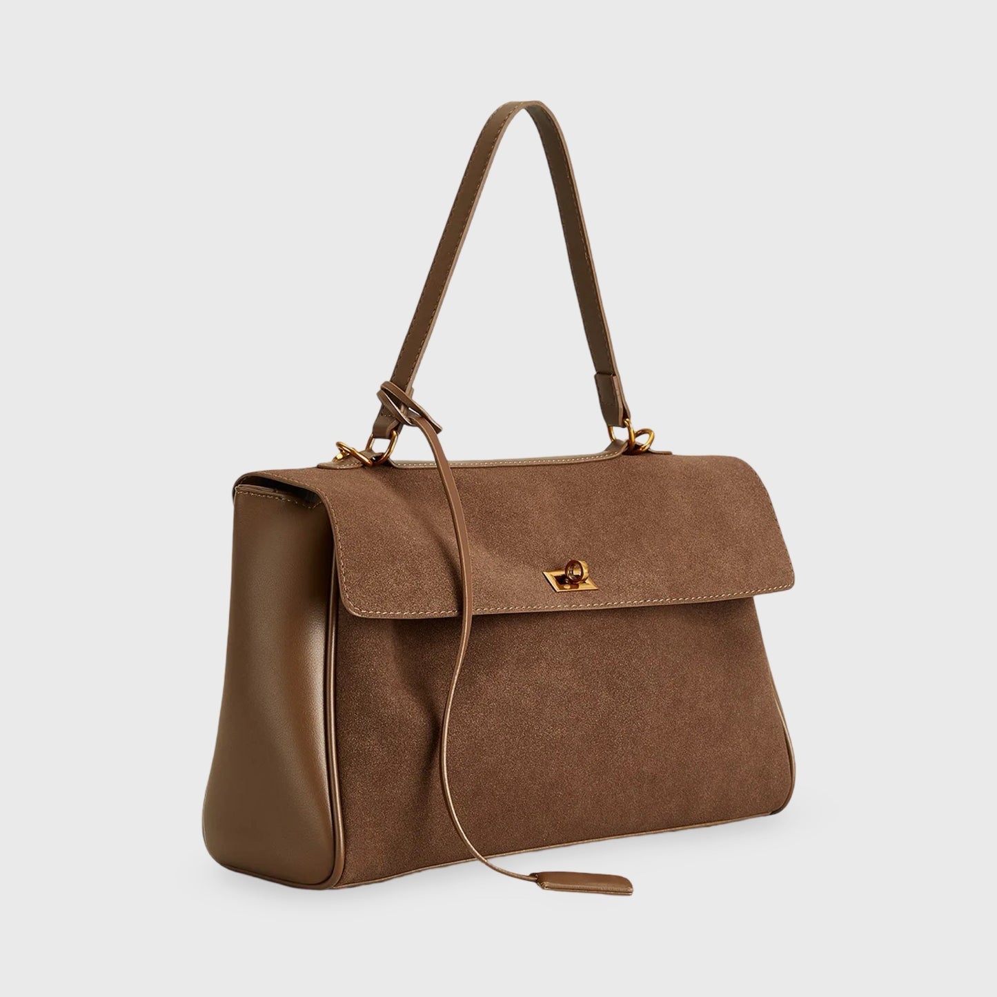 Elegant axelväska i lyxig mikrofiber med veganska detaljer