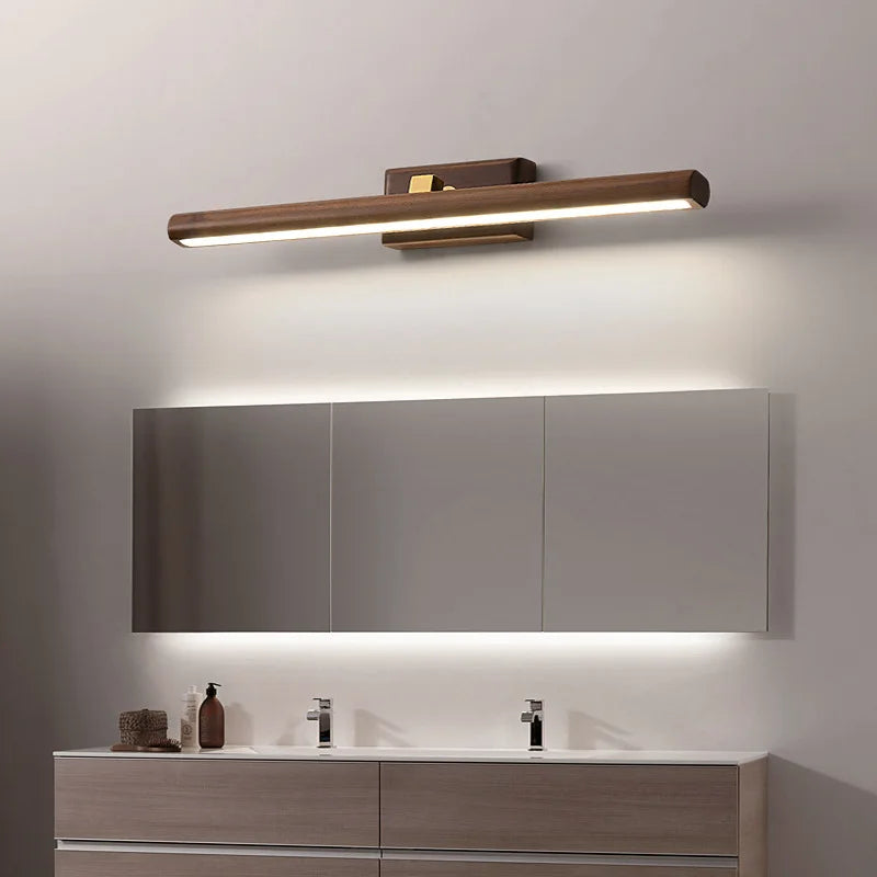 Elegant Væglampe i Sort Valnød med LED-belysning