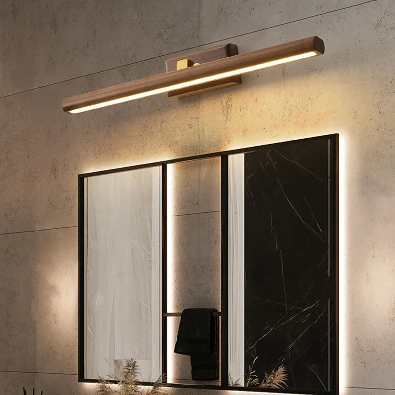 Elegant Væglampe i Sort Valnød med LED-belysning