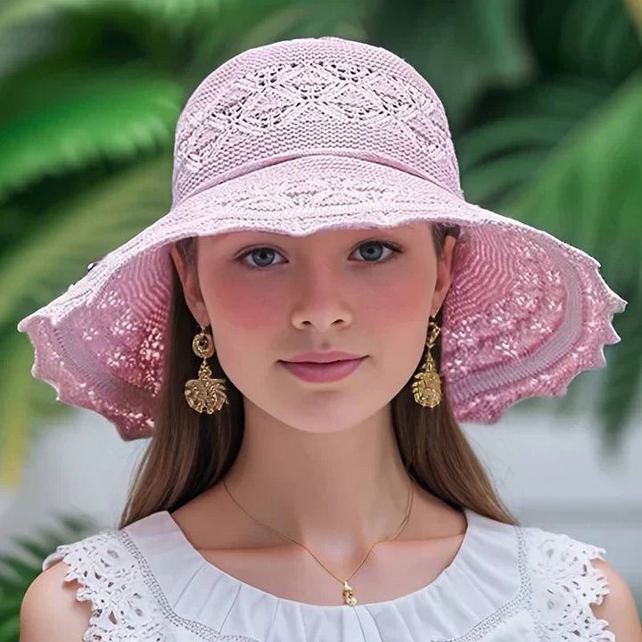 Elegant solhatt - Bred skärm | Sommarhatt Odessa