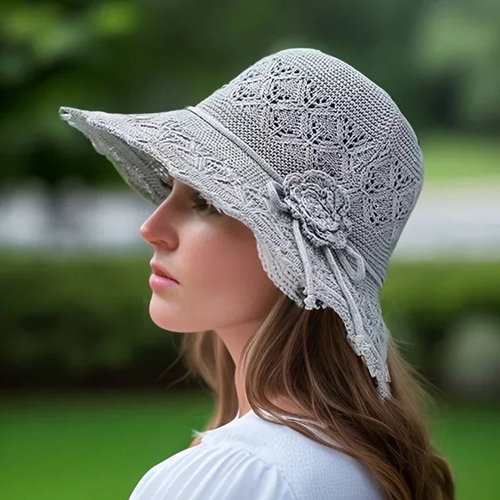 Elegant solhatt - Bred skärm | Sommarhatt Odessa
