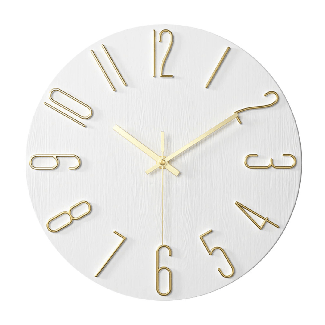 Tyst Väggklocka i Trä - Minimalistisk Design för Vardagsrummet