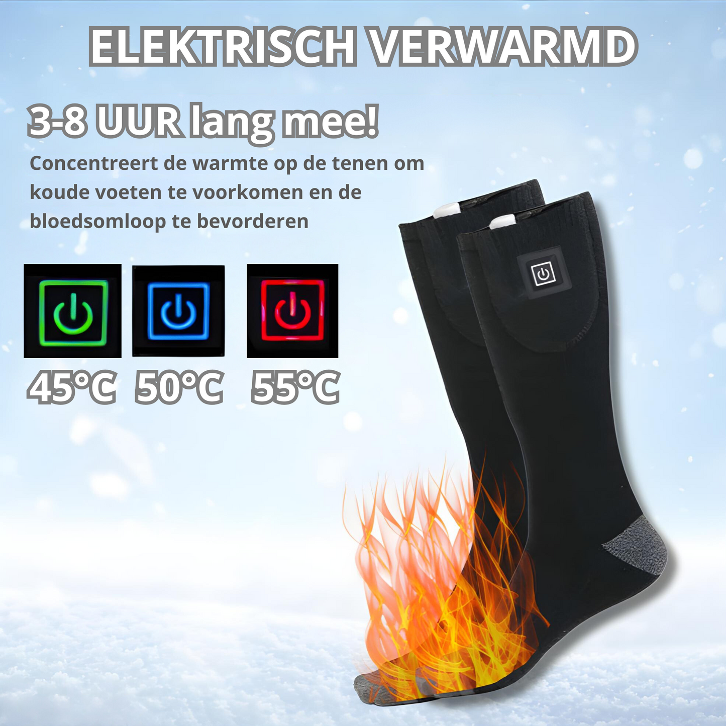Varmende Sokker med Justerbar Temperatur - 2026 Design