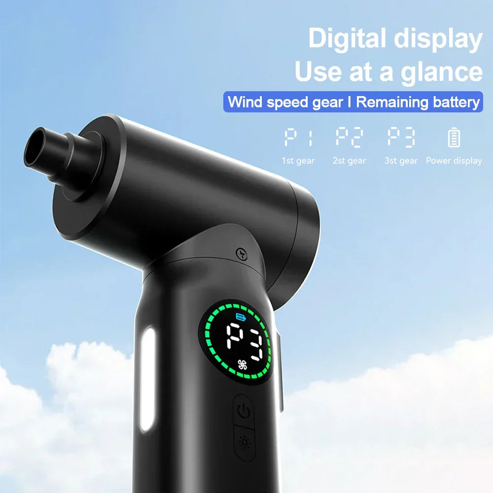 Bærbar 2-i-1 Støvsuger med LED-lys (7500mAh) - CleanBuddy