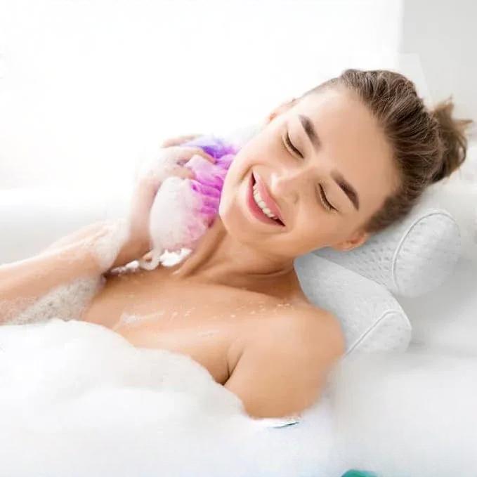 Ergonomisk Spa Badepude med Støtte til Nakke og Ryg