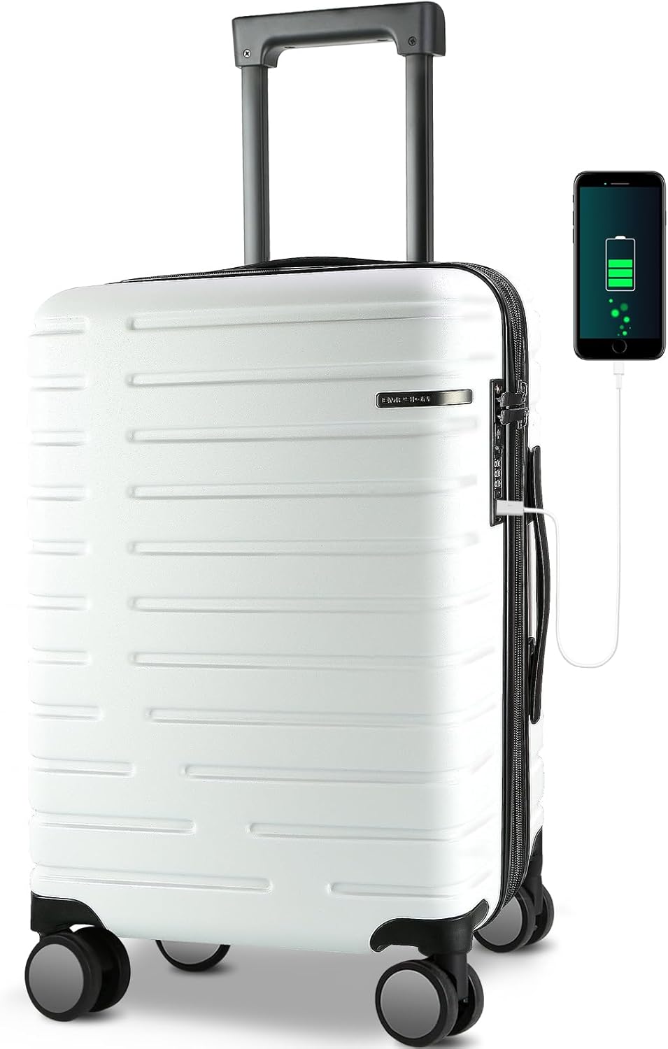 Udvidelig hård suitcase med 360° hjul og TSA-lås
