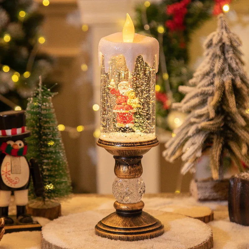 Magiske LED Julelys med Flammefri Glød og Sneeffekt