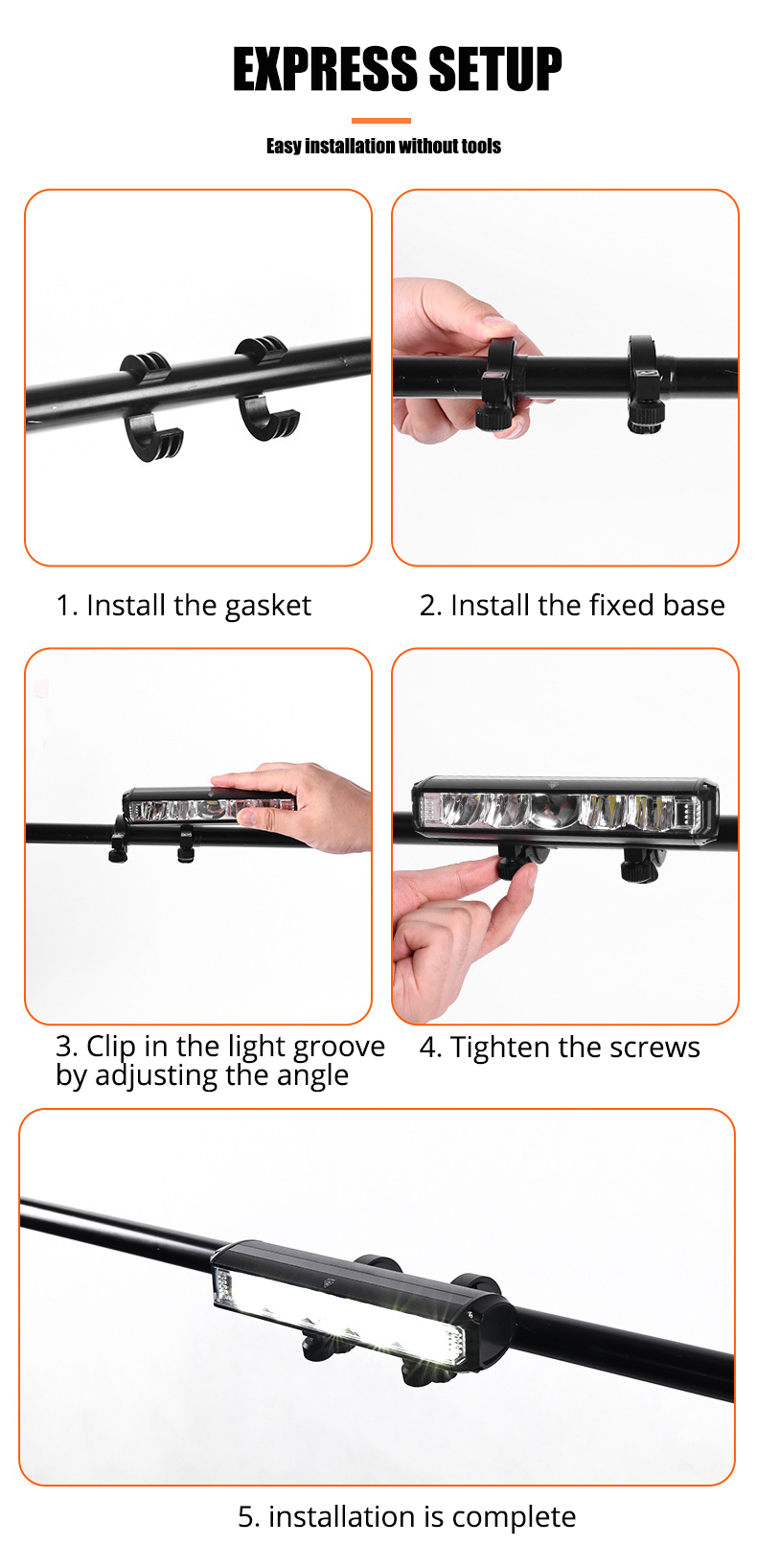 LED-cykellampa med powerbankfunktion