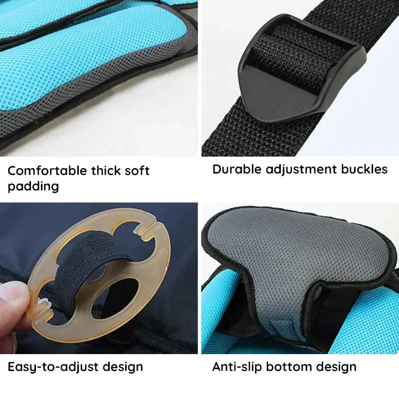 Kompakt, faltbar Booster til bilsæde til børn – sikkerhedsgurt inkluderet