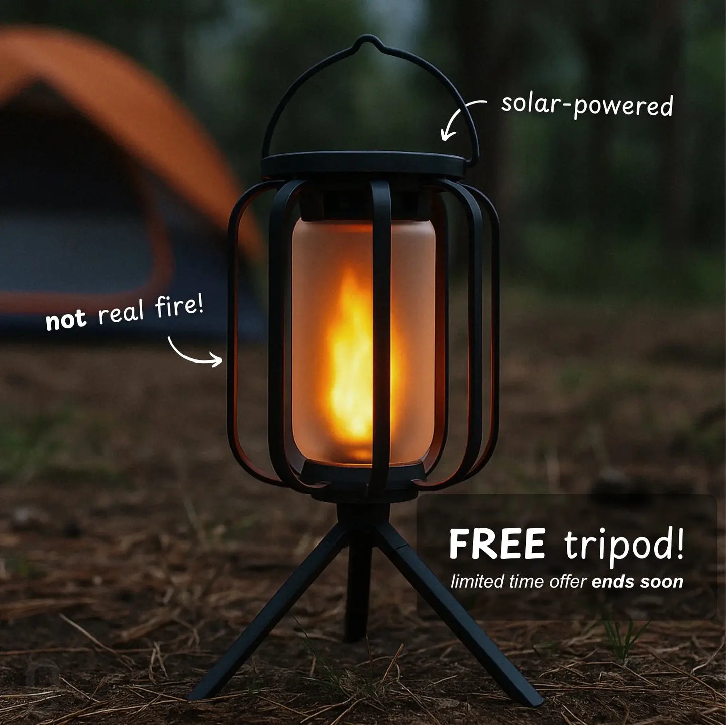 Solcellelampe med Flammeeffekt – Elegant Udendørs Belysning