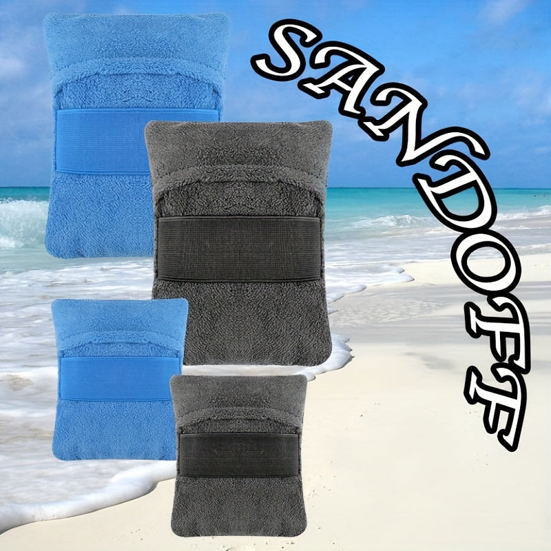 Praktisk strandpose til hurtig fjernelse af sand