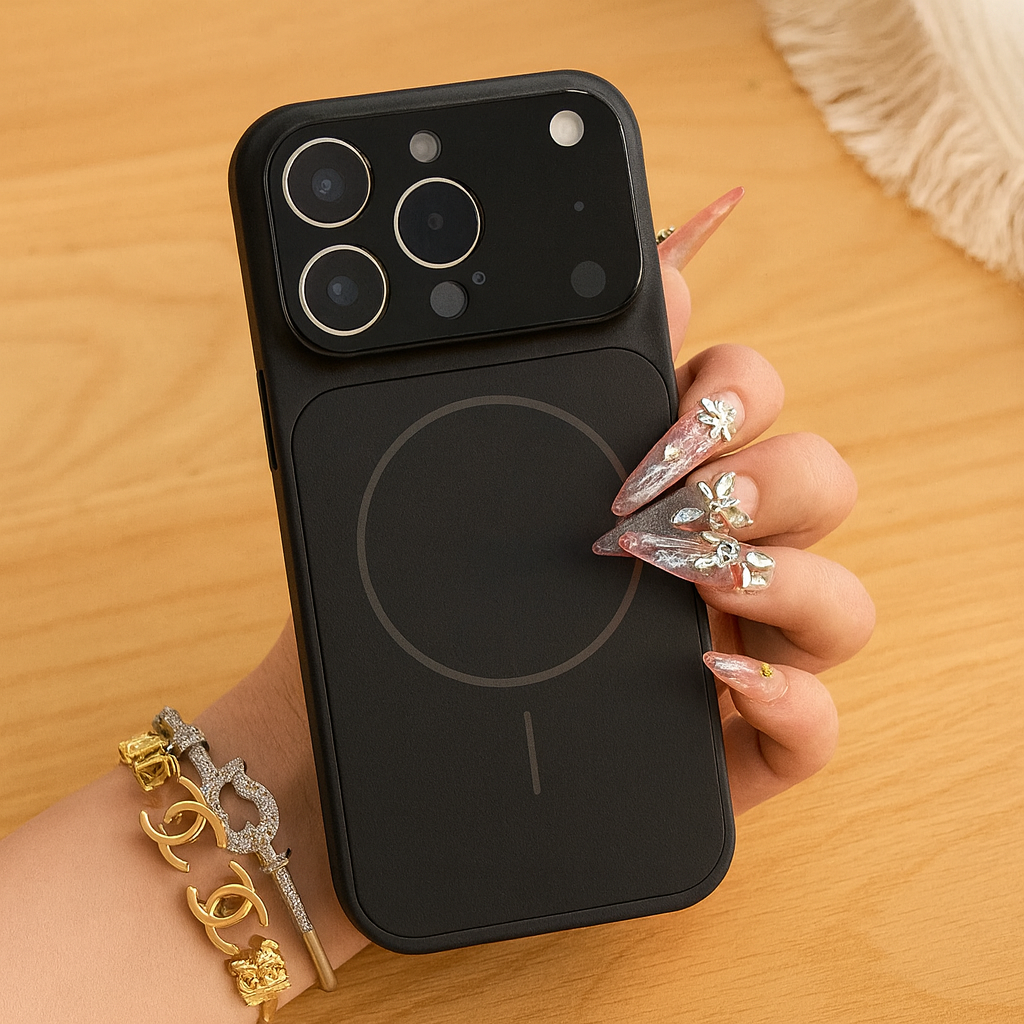 Magnetiskt fodral för iPhone – Elegant skydd med ringdesign