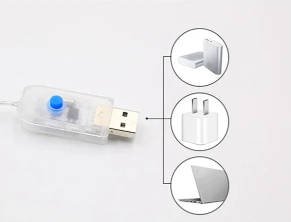 LED-ljusslinga för Jultomten - 1M / 3M USB Stämningsbelysning
