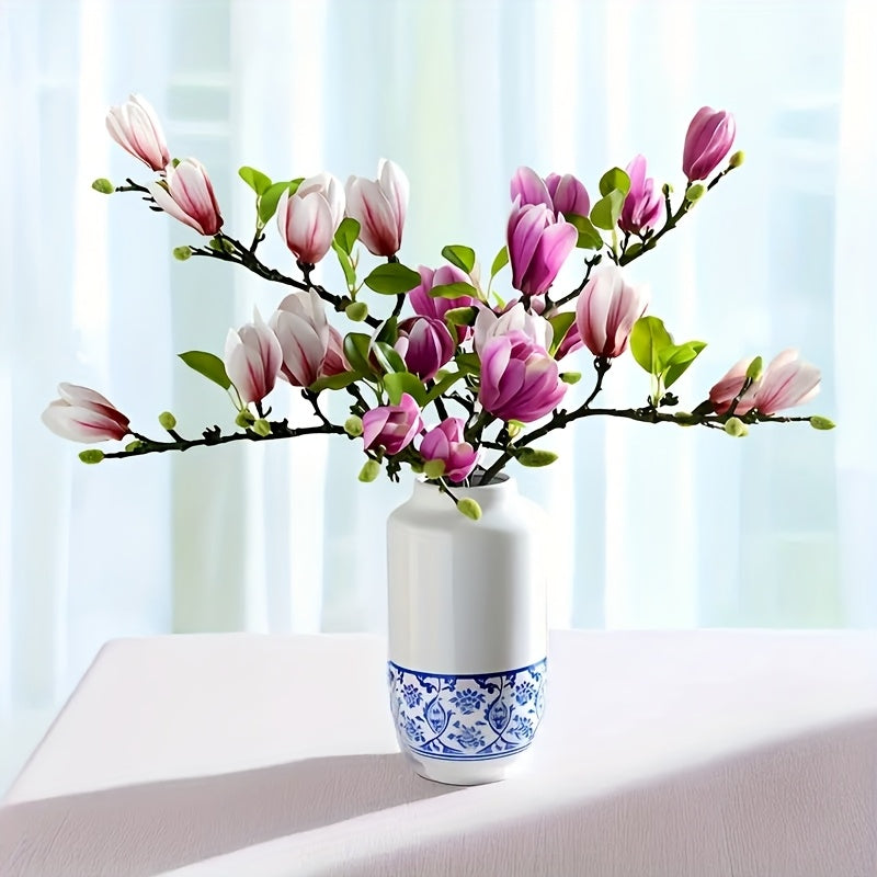 Elegant Magnoliablomsterset – Perfekt för Bröllop och Inredning