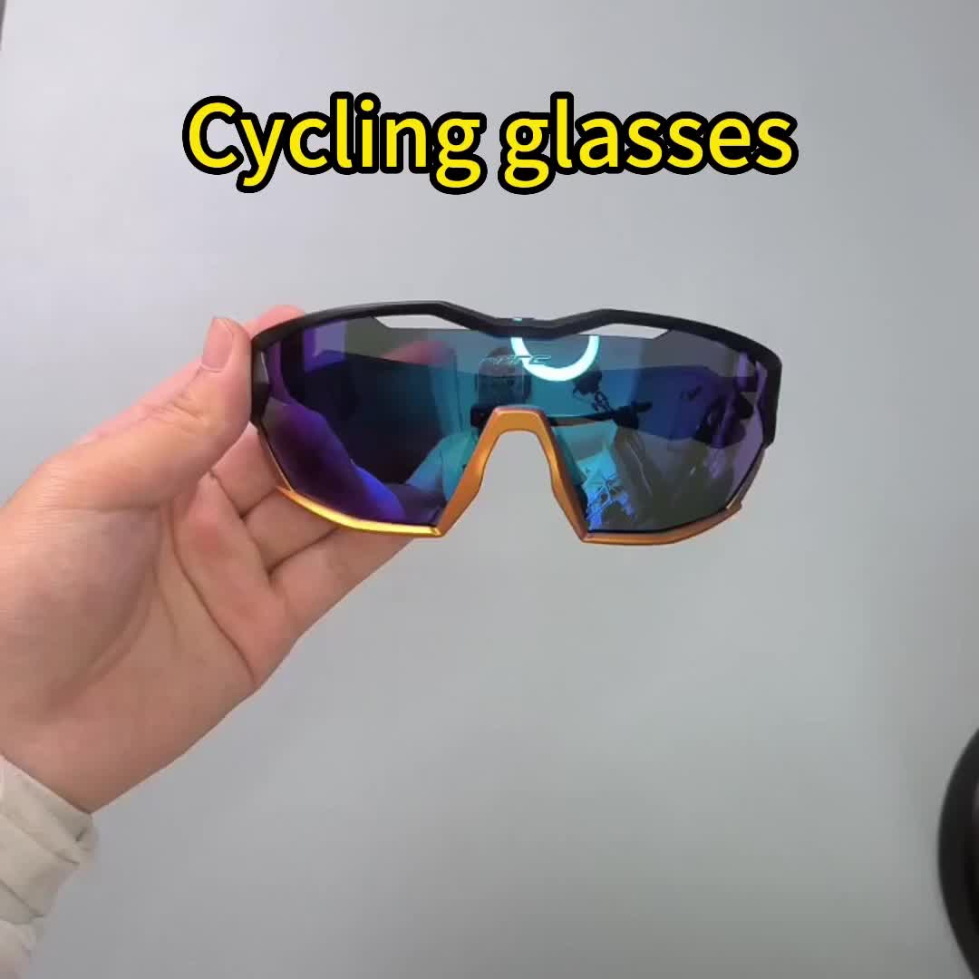 Polycarbonat cykelbriller med 3 linser – Vindtætte briller til cykling og udendørs aktiviteter