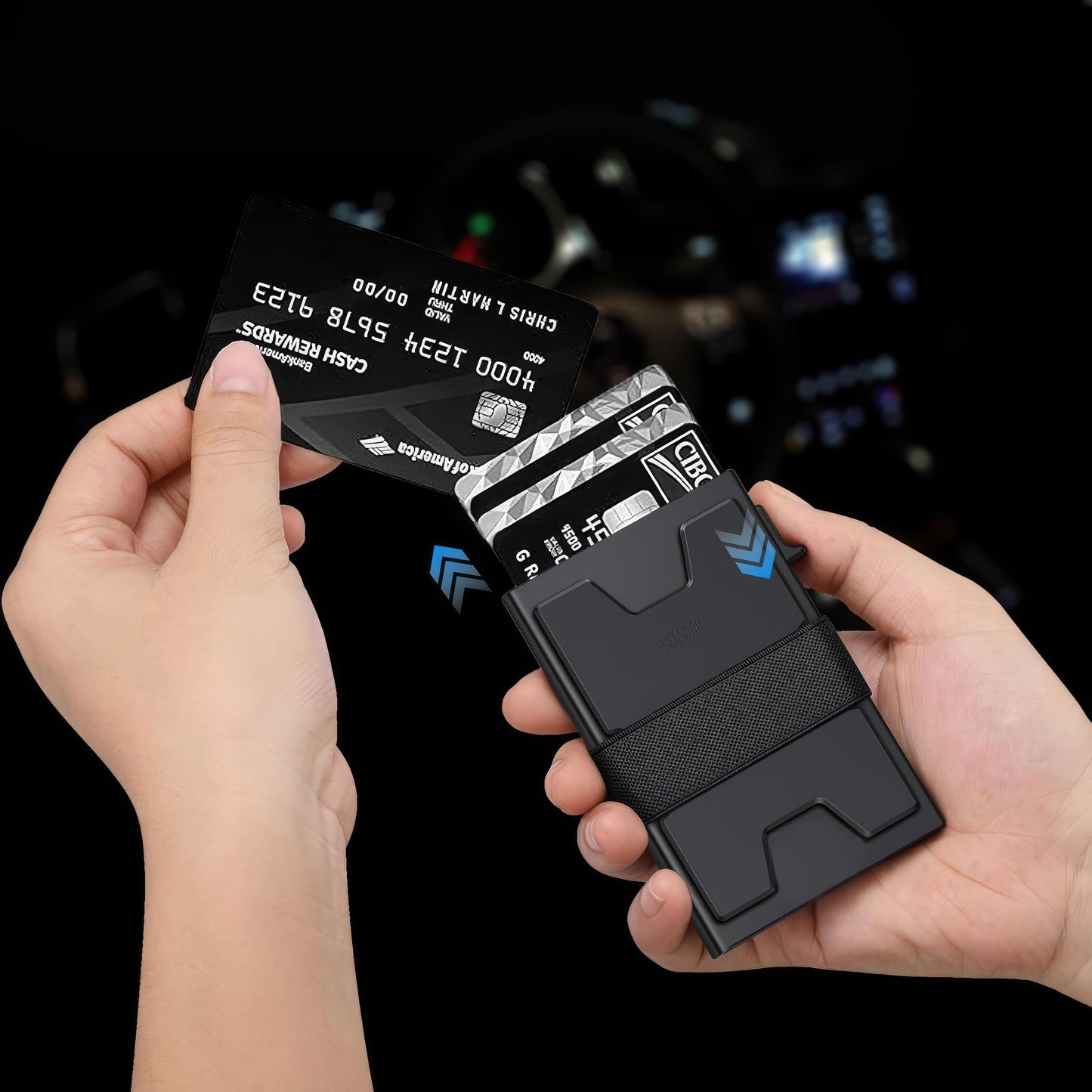Elegant RFID-korthållare i aluminium - Skydda dina data