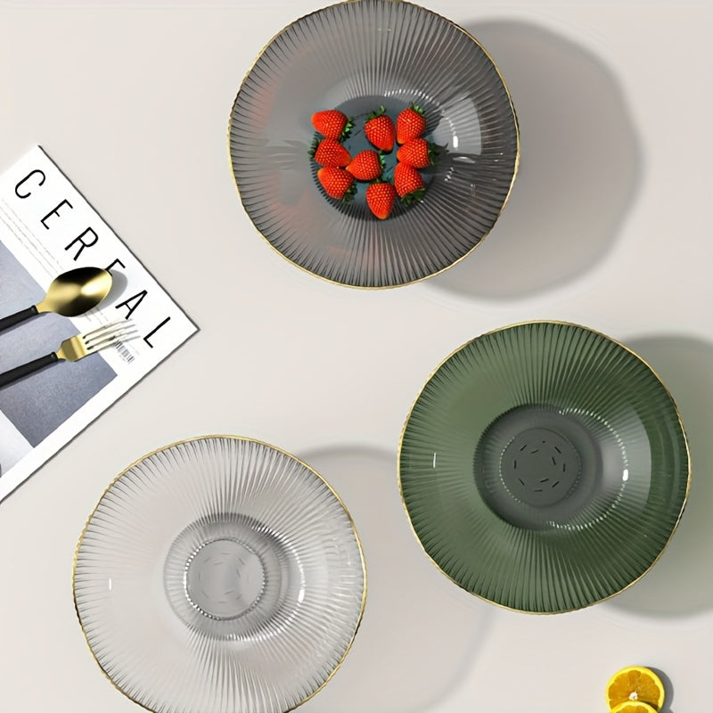 Elegant fruktskål med guldkant – Modern heminredning