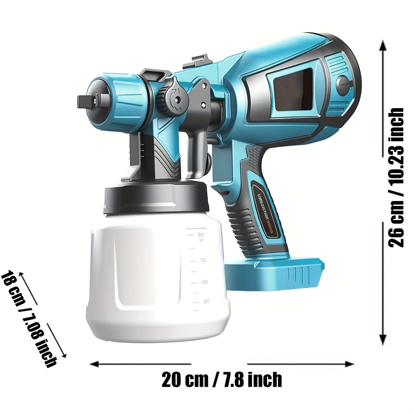 SmartSpray Malersprøjte – Trådløs med 2 Batterier og 1000ml Beholder