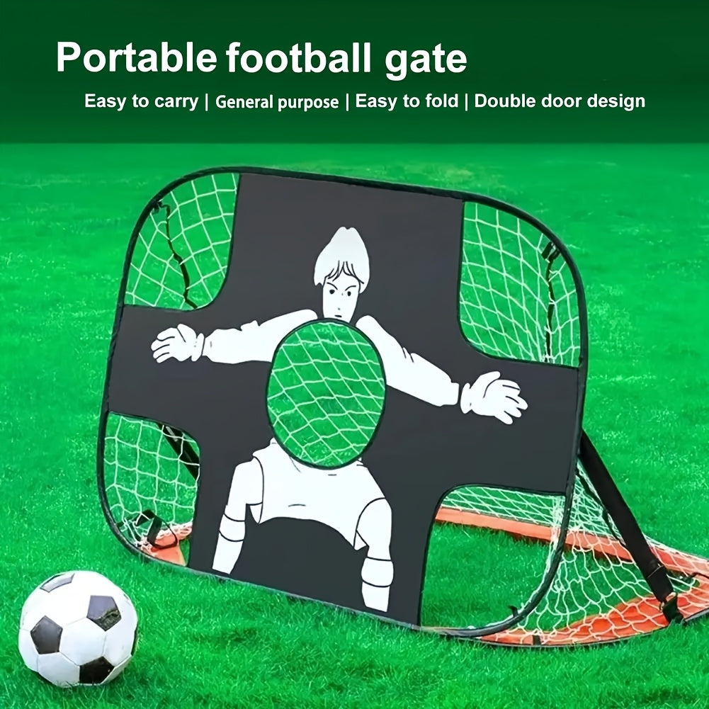 Hopfällbart Fotbollsmål 2 i 1 – Perfekt för Träning och Lek