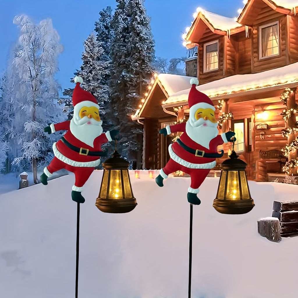 Solcellslampor med Jultomte – Hållbar Trädgårdsdekoration