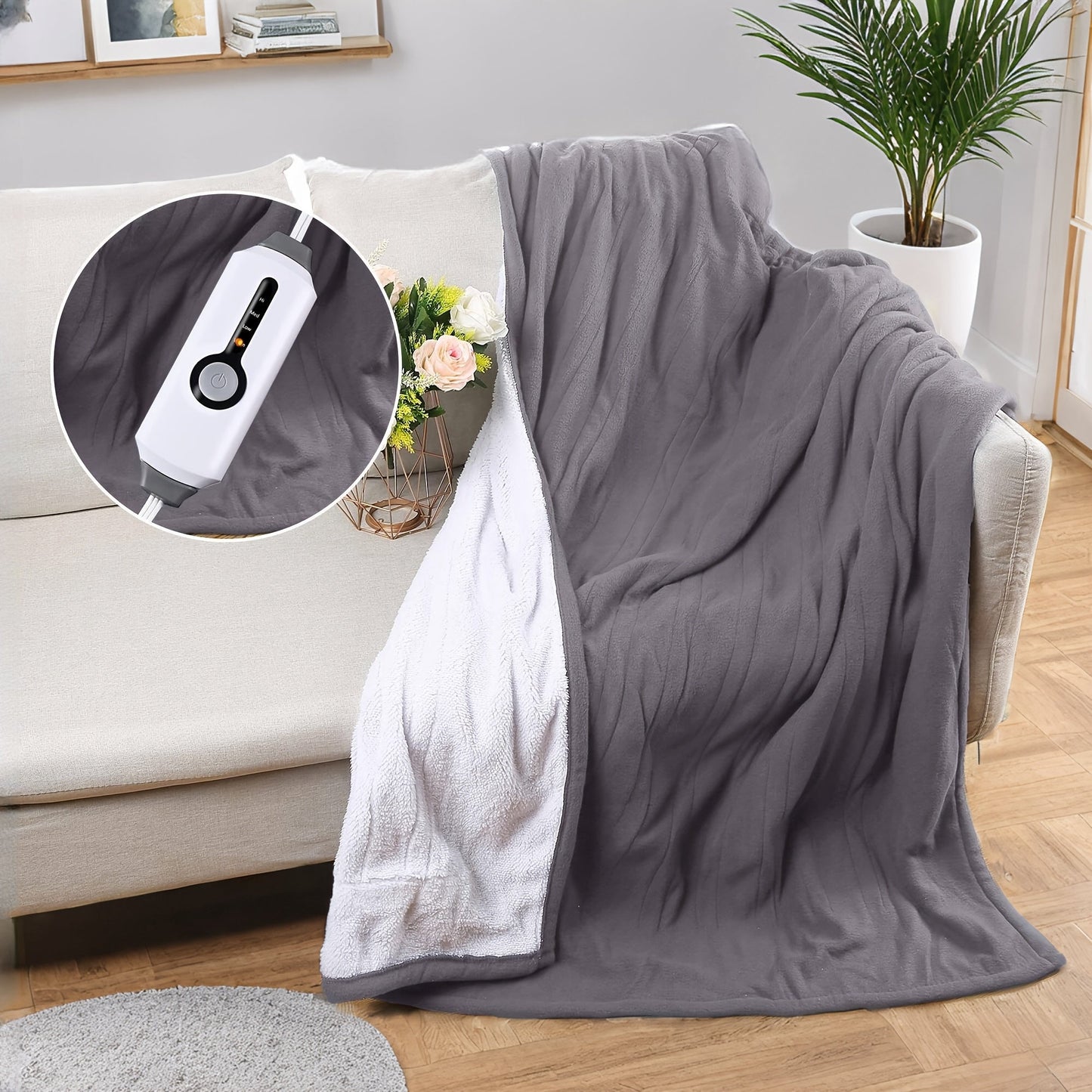 Värmefilt i fleece med jämn uppvärmning och komfort