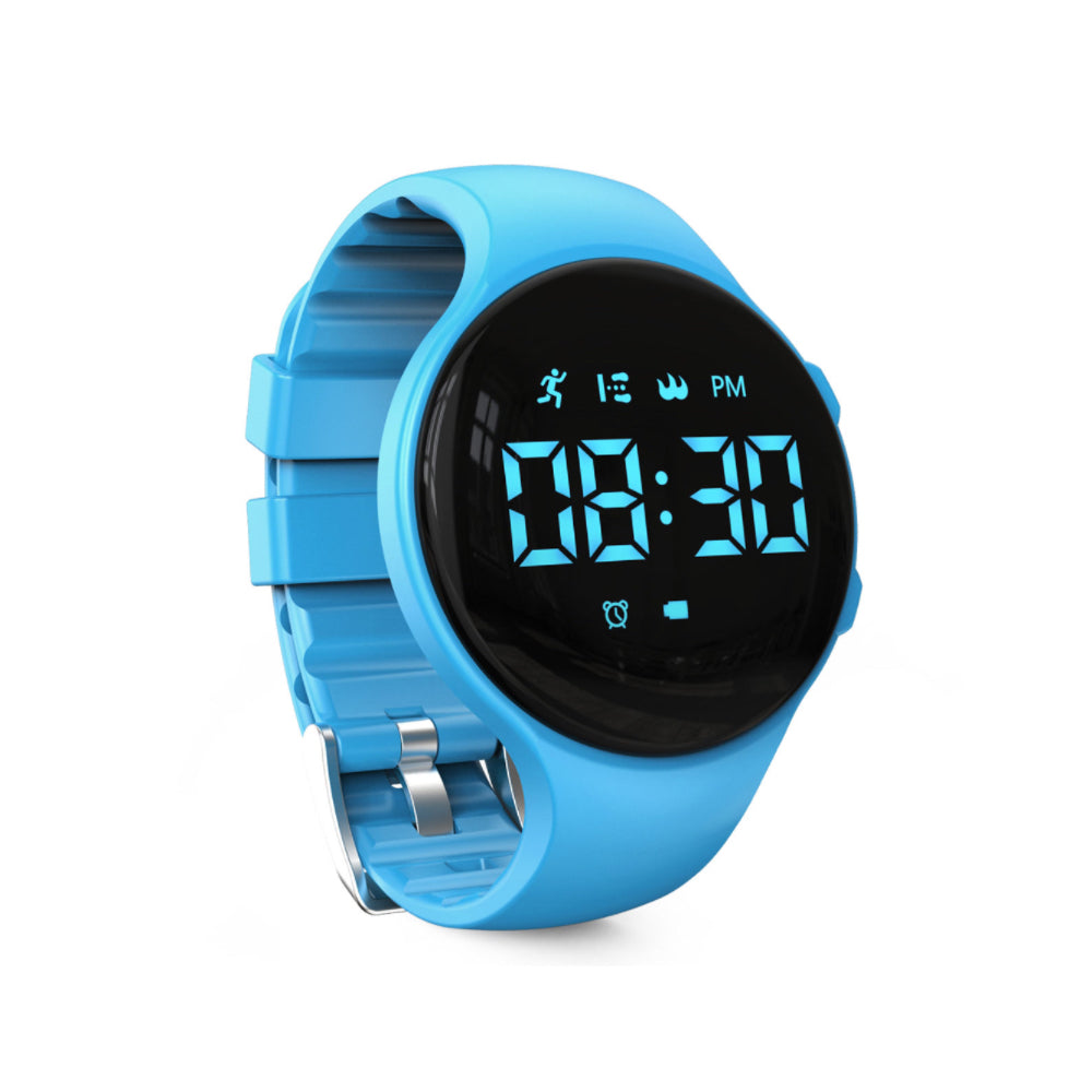 Digitalt LED Ur med Skridttæller og Vibrerende Alarm – Fitness Tracker til Børn