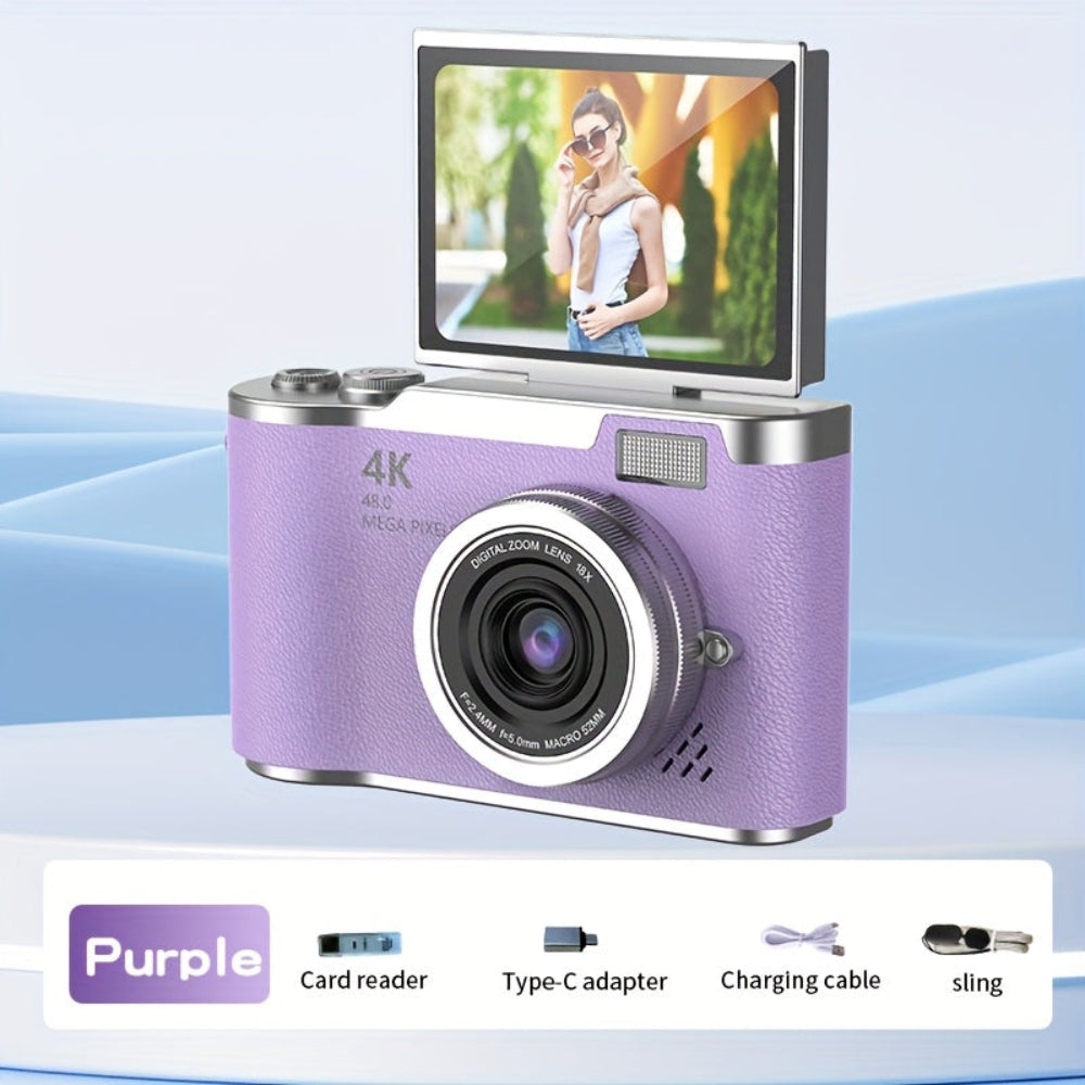 4K Vlogging Kamera til Voksne – Let og Brugervenlig Optagelse