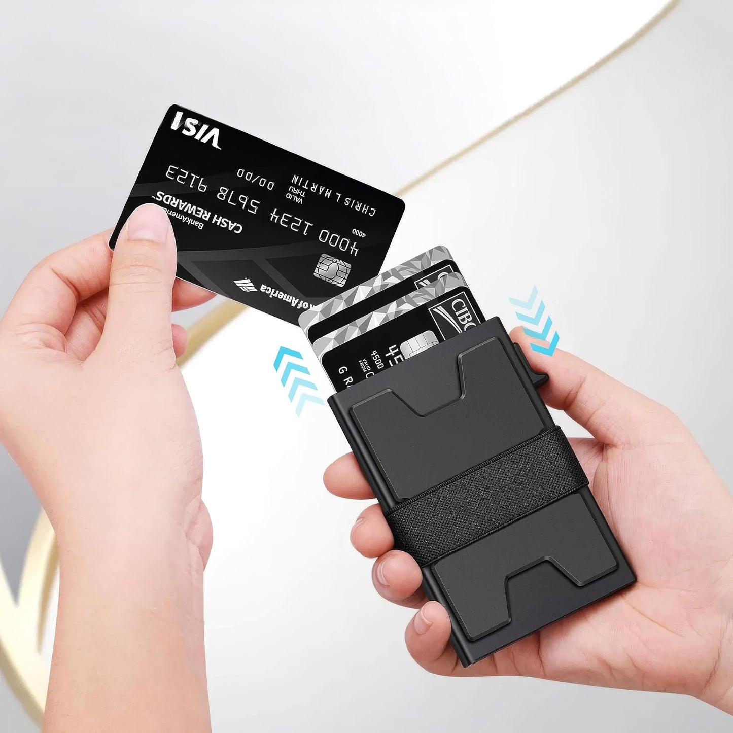 Elegant RFID-korthållare i aluminium - Skydda dina data