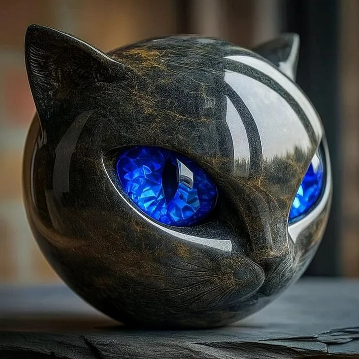 Kattens eleganta skulptur – En mystisk dekorativ figur