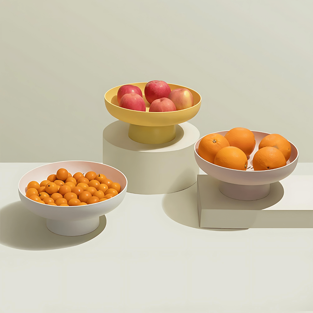 Modern fruktskål med dräneringssystem - Håll frukten fräsch (4 st.)