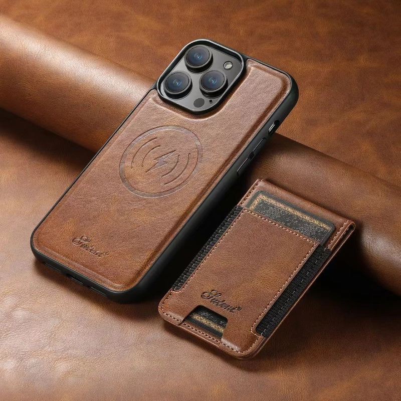 Echtleder iPhone Etui med MagSafe og kortlomme – Unisex