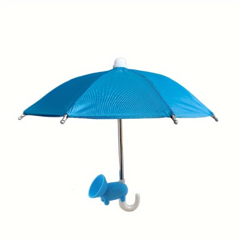 Mini parasol med sugekop – beskyt din mobil mod sol og regn på farten