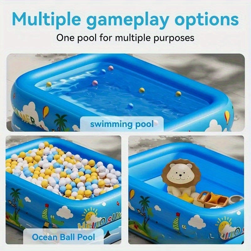 Børnevenlig oppustelig pool Ocean Splash – Tykt PVC til have sjov