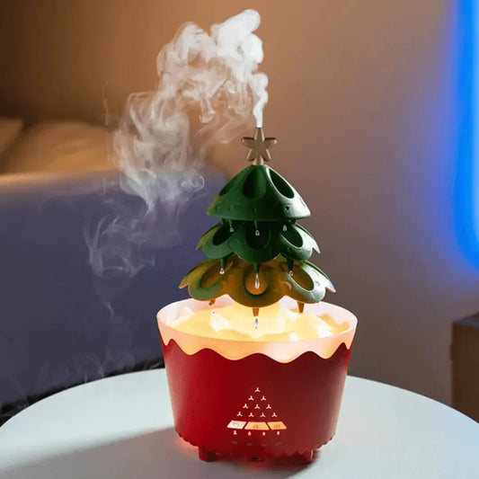 Juletræsformet LED Aromaterapi Diffuser med Farveskift