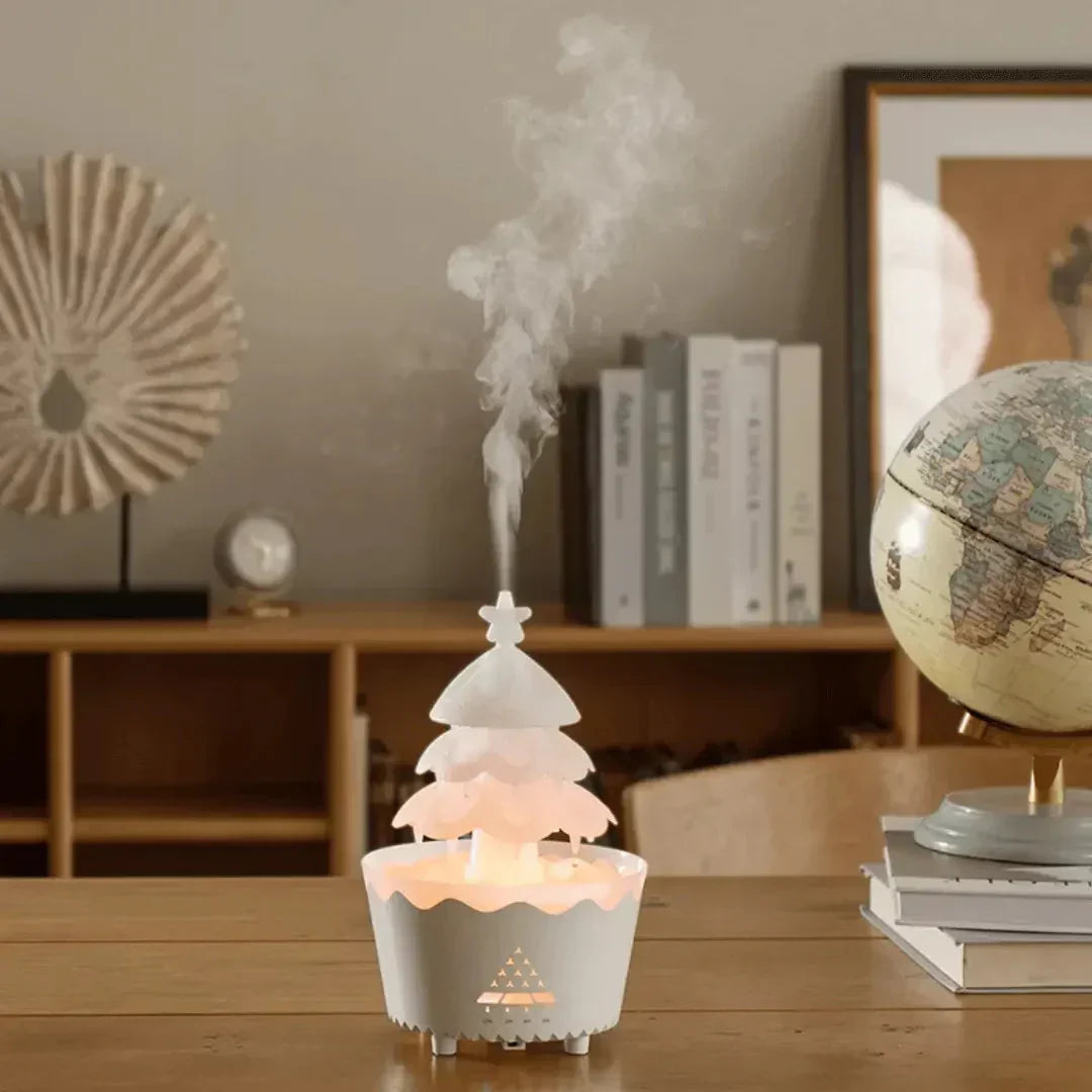 Juletræsformet LED Aromaterapi Diffuser med Farveskift