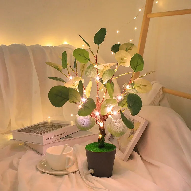 LED Bordlampe med Naturinspireret Design til Julestemning