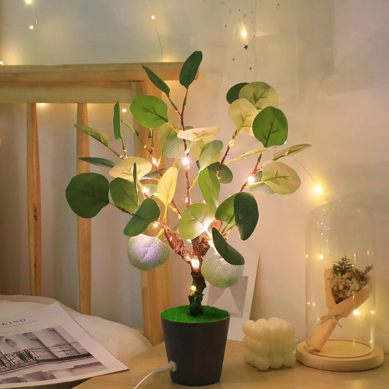 LED Bordlampe med Naturinspireret Design til Julestemning