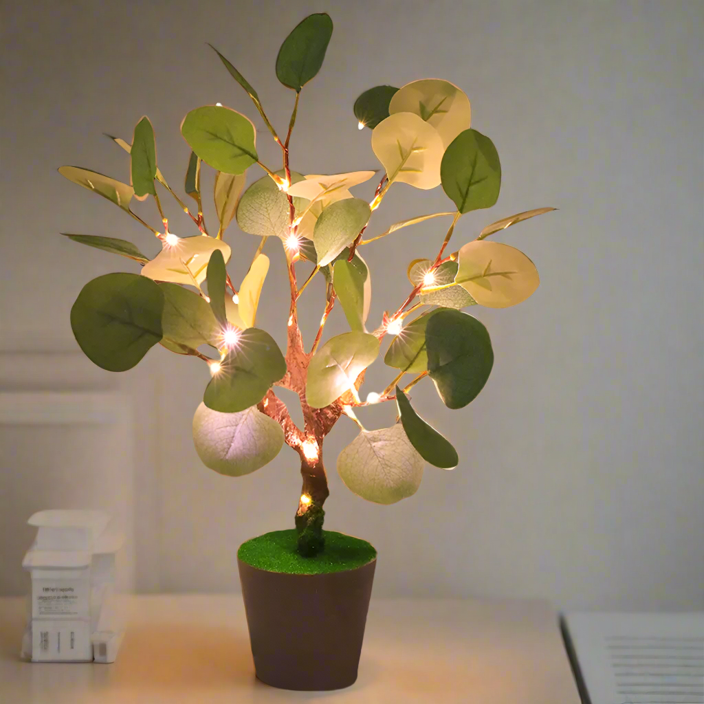 LED Bordlampe med Naturinspireret Design til Julestemning