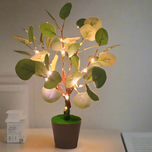 LED Bordlampe med Naturinspireret Design til Julestemning