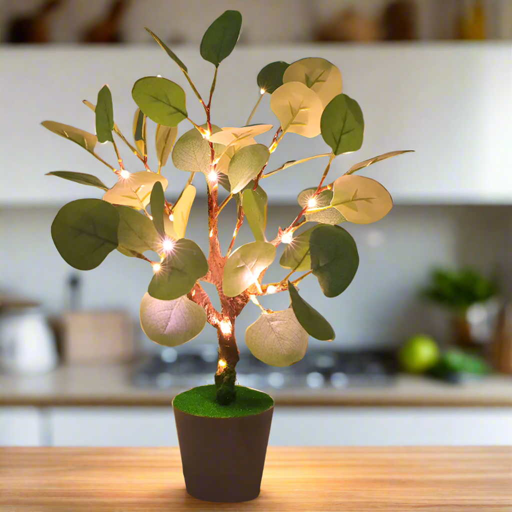 LED Bordlampe med Naturinspireret Design til Julestemning