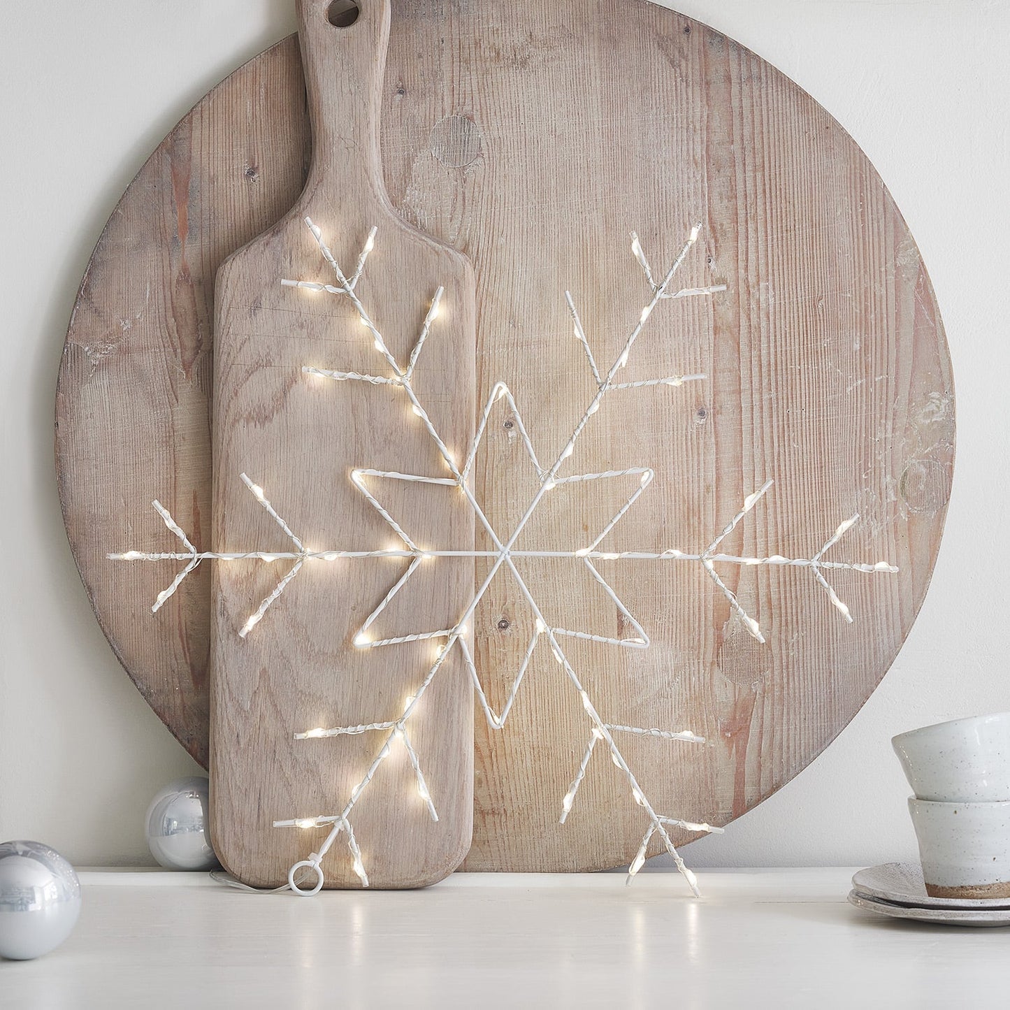 Snöfall LED Juldekoration med Varmt Ljus – Enkel Installation