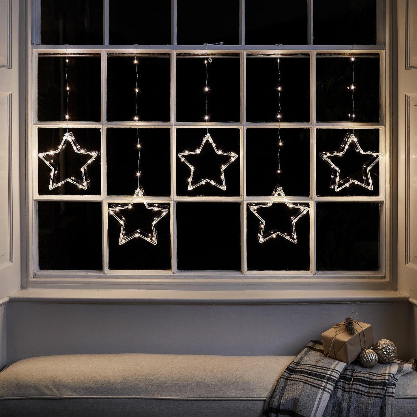 Stjärnformade LED-ljusslingor för Juldekoration