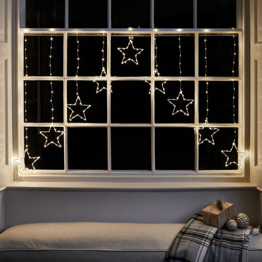 Stjärnfönsterlampa med timer – Skapa magisk julstämning
