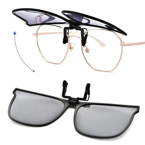 Clip-On Solglasögon med Polariserade Linser | UV400 Stil och Antireflexskydd