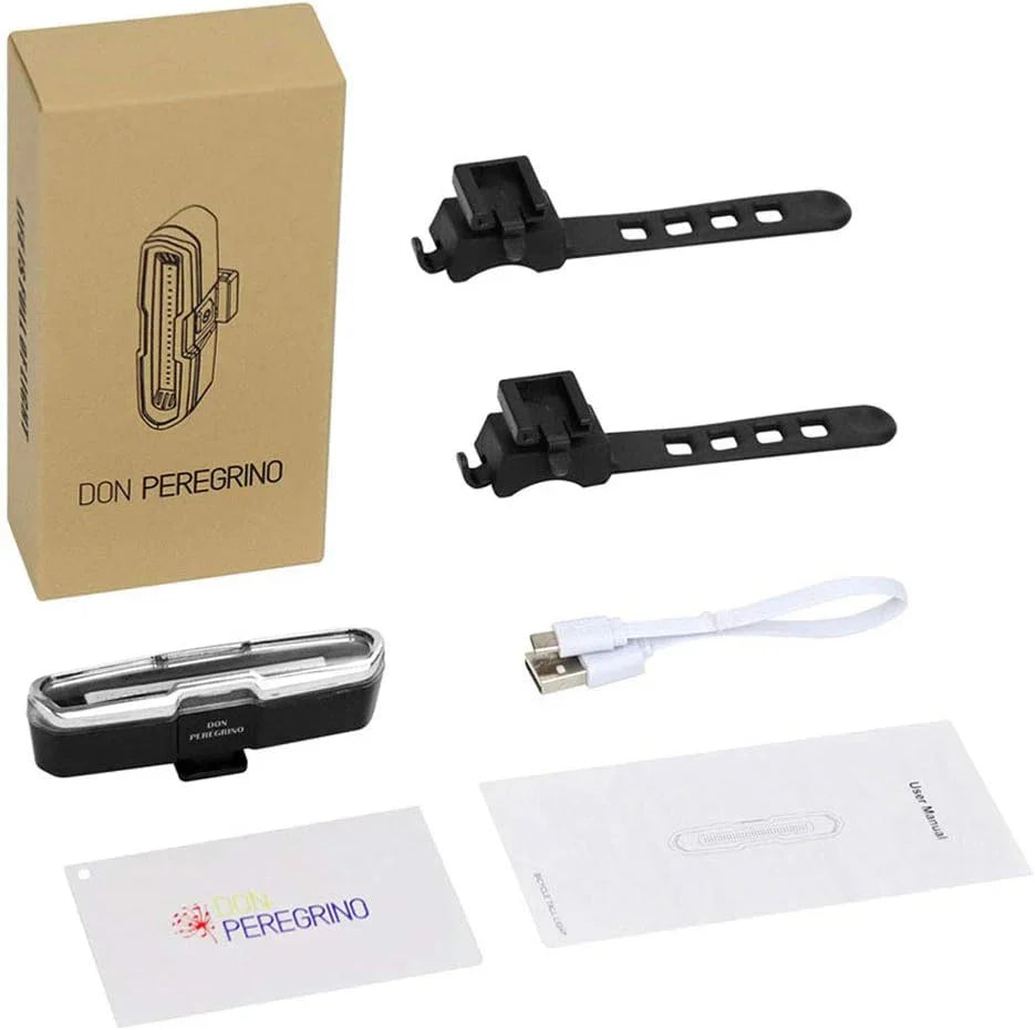 Kompakt USB-C Cykellampa Bakljus – 110 Lumen för Säkerhet