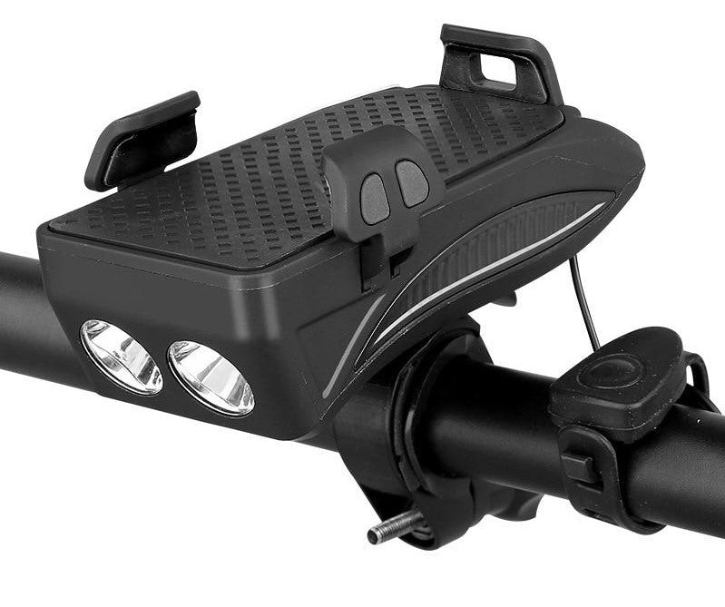 Multifunktionella cykeltillbehör med telefonhållare & LED-lampa