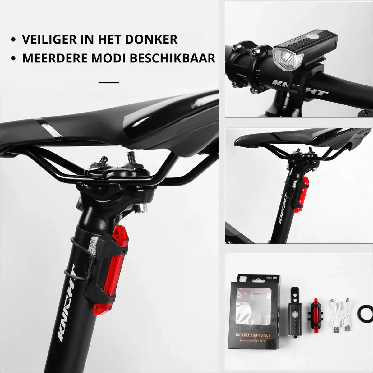 Bicycle Light Set BrightSafe USB – Sikkerhed og Komfort