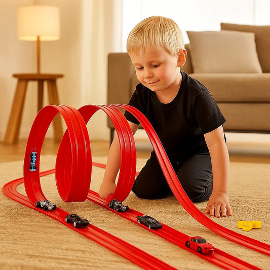 Flexibel Racerbilbana för Barn – Kreativ Lek & Rolig Utveckling