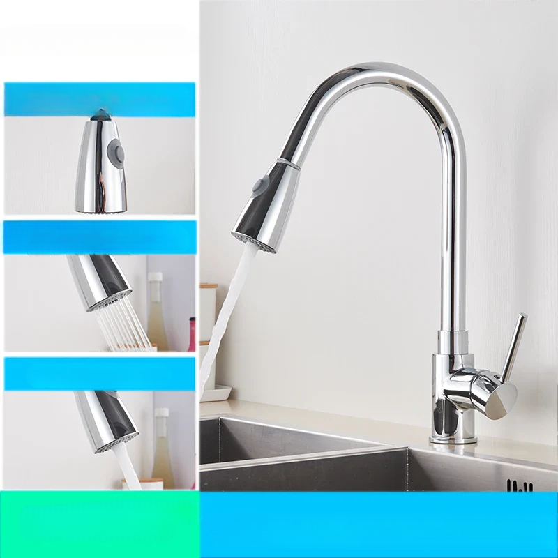 Fleksibel Køkkenarmatur med Elegant Nickel Finish